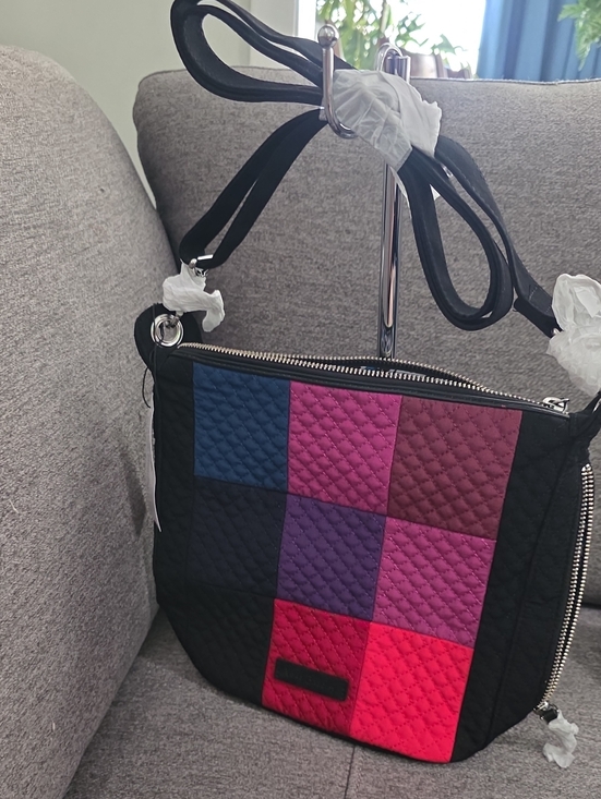 Vera Bradley Handbags - Vera Bradley Carson Mini Hobo Crossbody in Black, Pink, Purple, Blue